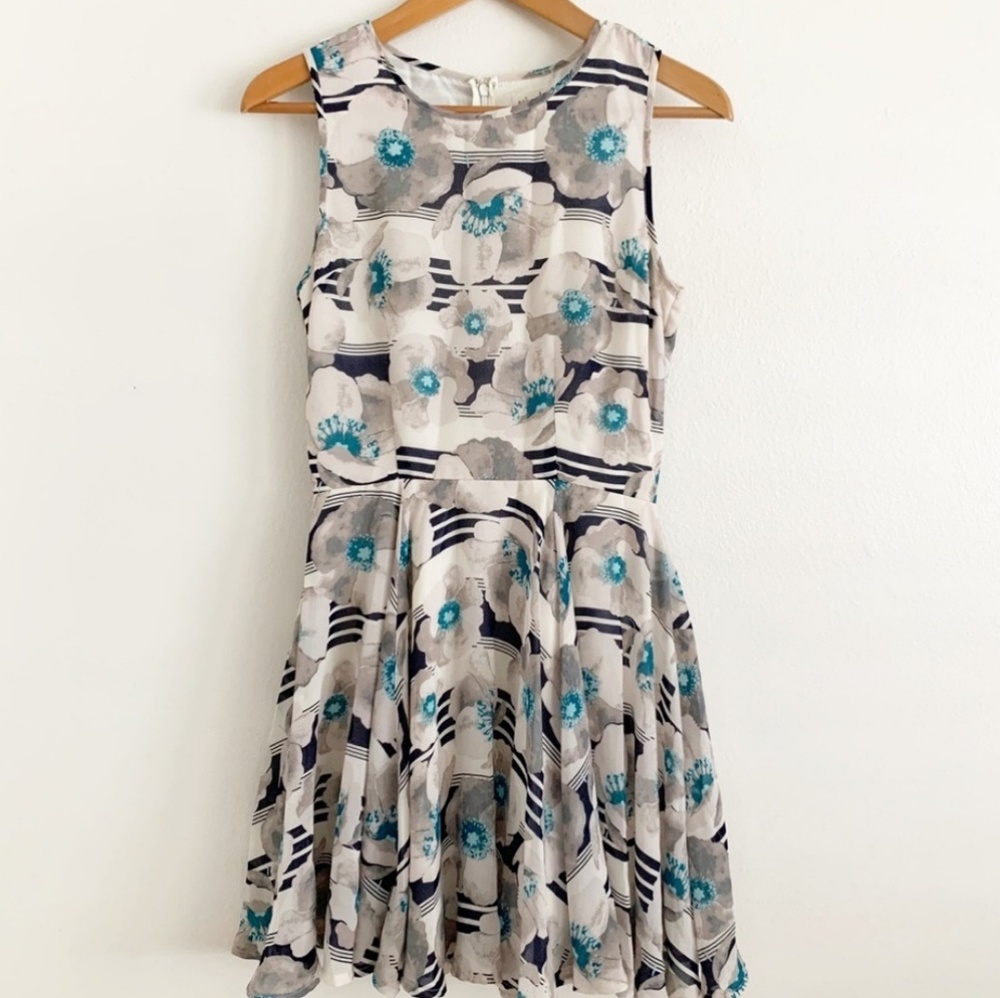 Maison Jules EUC fit and flare floral dress